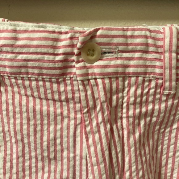 Polo Golf Ralph Lauren Men’s Seersucker Shorts Preppy Pink White Size 34 - Picture 2 of 9